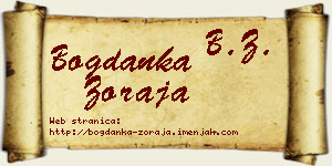 Bogdanka Zoraja vizit kartica